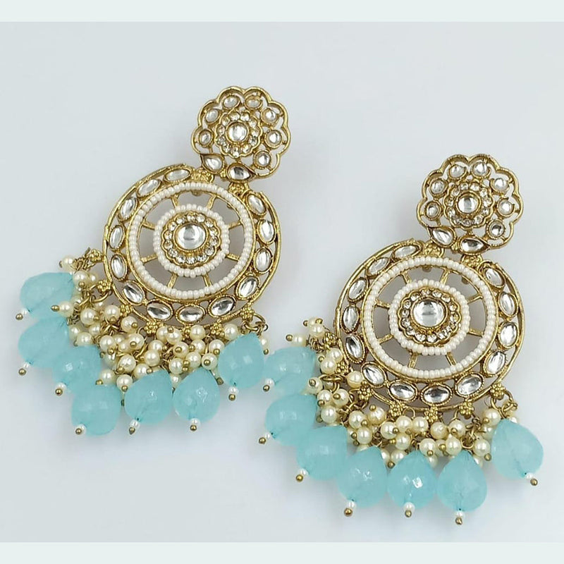 Manisha Jewellery Gold Plated Kundan Dangler Earrings