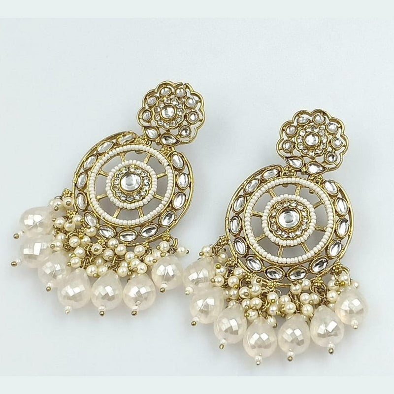 Manisha Jewellery Gold Plated Kundan Dangler Earrings