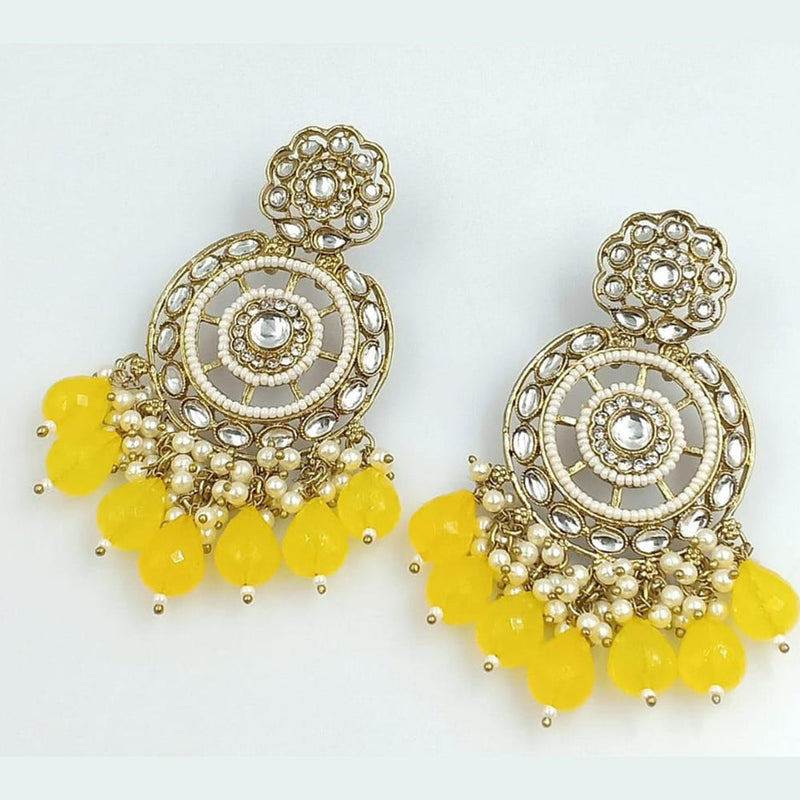 Manisha Jewellery Gold Plated Kundan Dangler Earrings