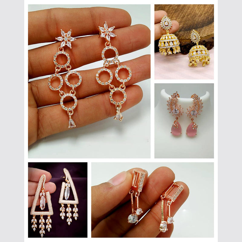 Manisha Jewellery AD Earrings Combo Set