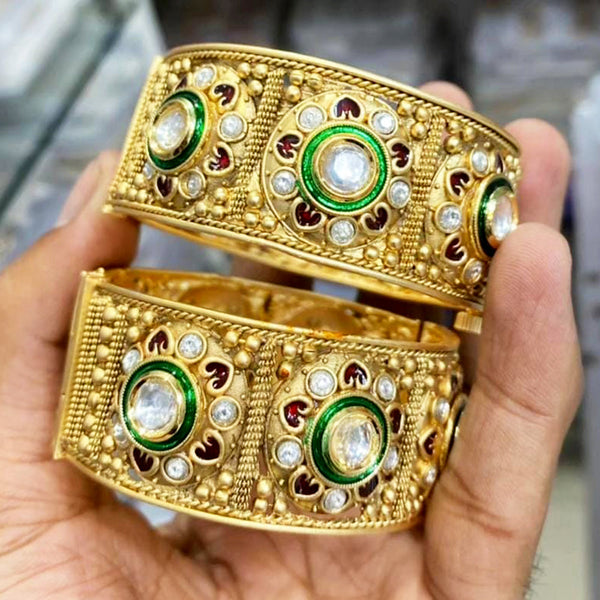 Manisha Jewellery Gold Plated Openable Bangles Set