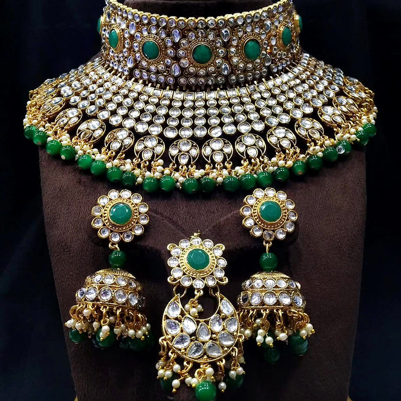 Manisha Jewellery Gold Plated Kundan Stone Choker Necklace Set