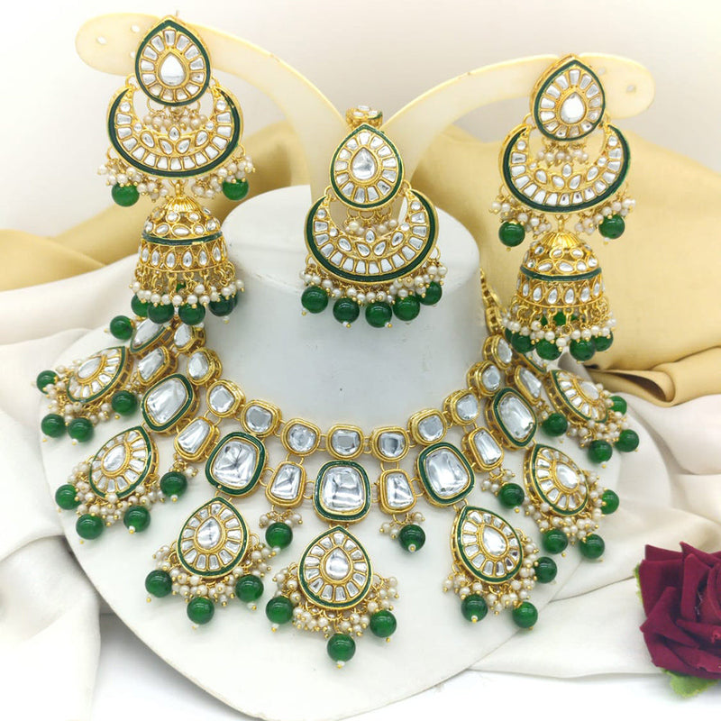 Manisha Jewellery Gold Plated Kundan Necklace Set