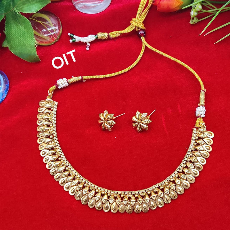 Lucentarts Jewellery Gold Plated Choker Necklace Set