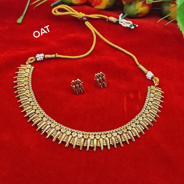 Lucentarts Jewellery Gold Plated Choker Necklace Set