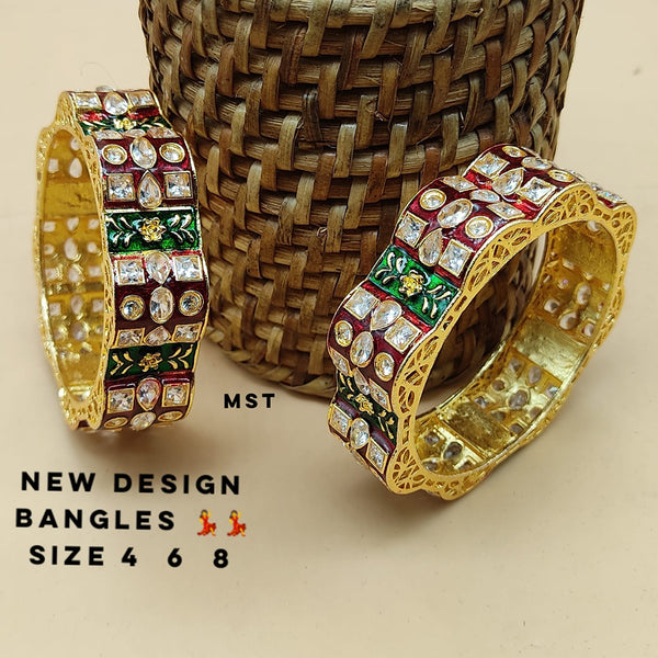 Lucentarts Jewellery Gold Plated Bangles Set