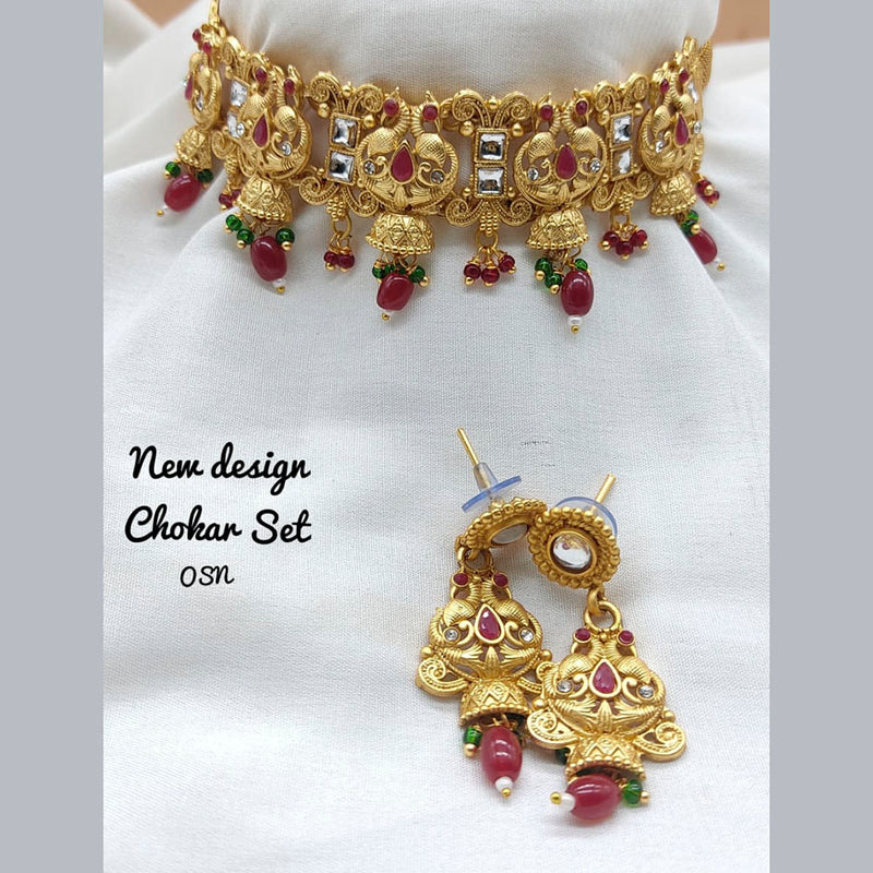 Lucentarts Jewellery Kundan Choker Necklace Set