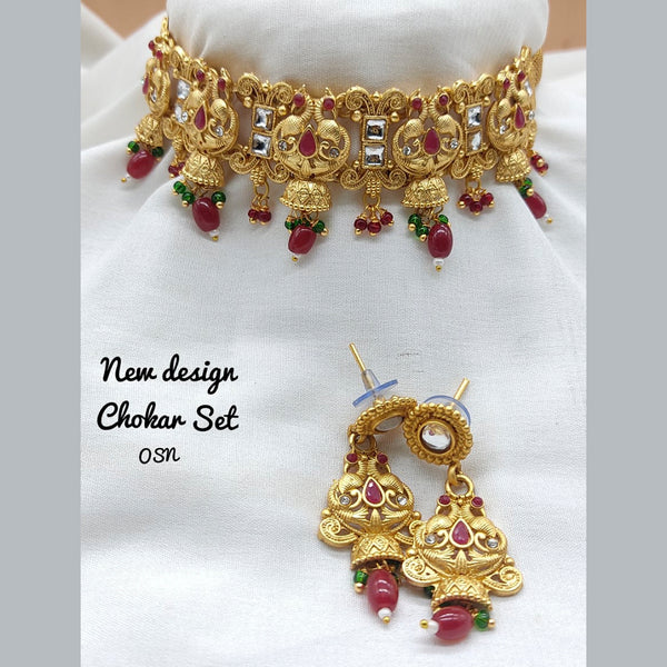 Lucentarts Jewellery Pota Stone Choker Necklace Set