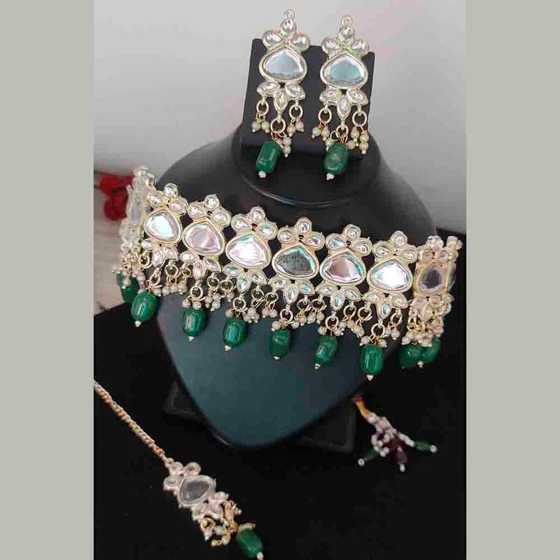 Lucentarts Jewellery Kundan Stone Choker Necklace Set