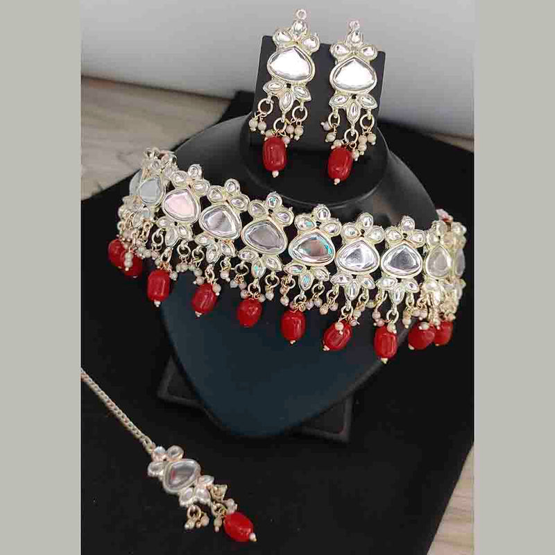 Lucentarts Jewellery Kundan Stone Choker Necklace Set