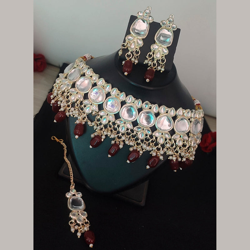 Lucentarts Jewellery Kundan Stone Choker Necklace Set