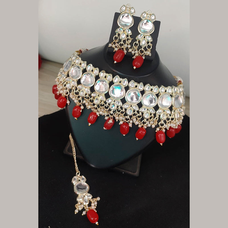 Lucentarts Jewellery Kundan Stone Choker Necklace Set