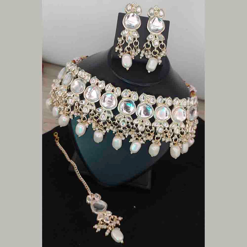 Lucentarts Jewellery Kundan Stone Choker Necklace Set