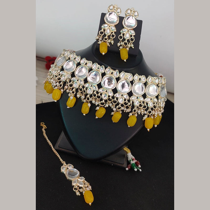 Lucentarts Jewellery Kundan Stone Choker Necklace Set