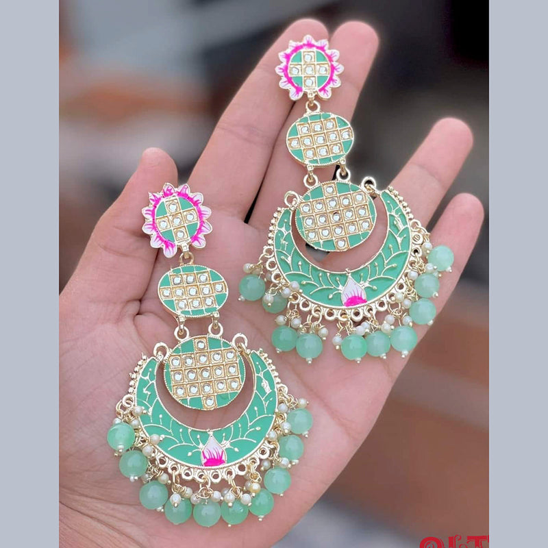 Rashmi meenakari earrings - Baby Pink – Rohika Store