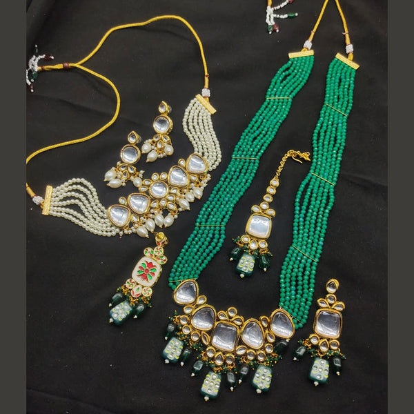Lucentarts Jewellery Kundan Choker And Long Necklace Set