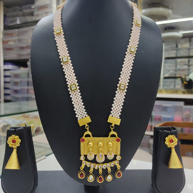 Lucentarts Jewellery Gold Plated Meenakari Necklace Set