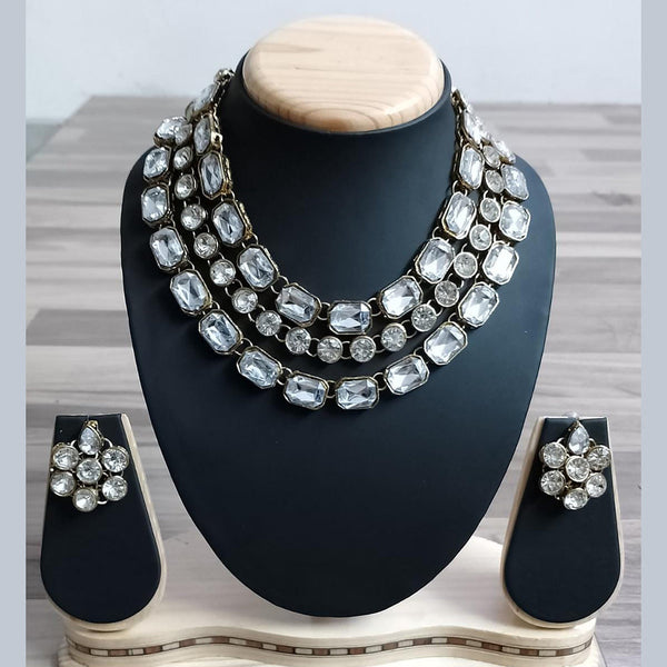 Lucentarts Jewellery Crystal Stone Necklace Set