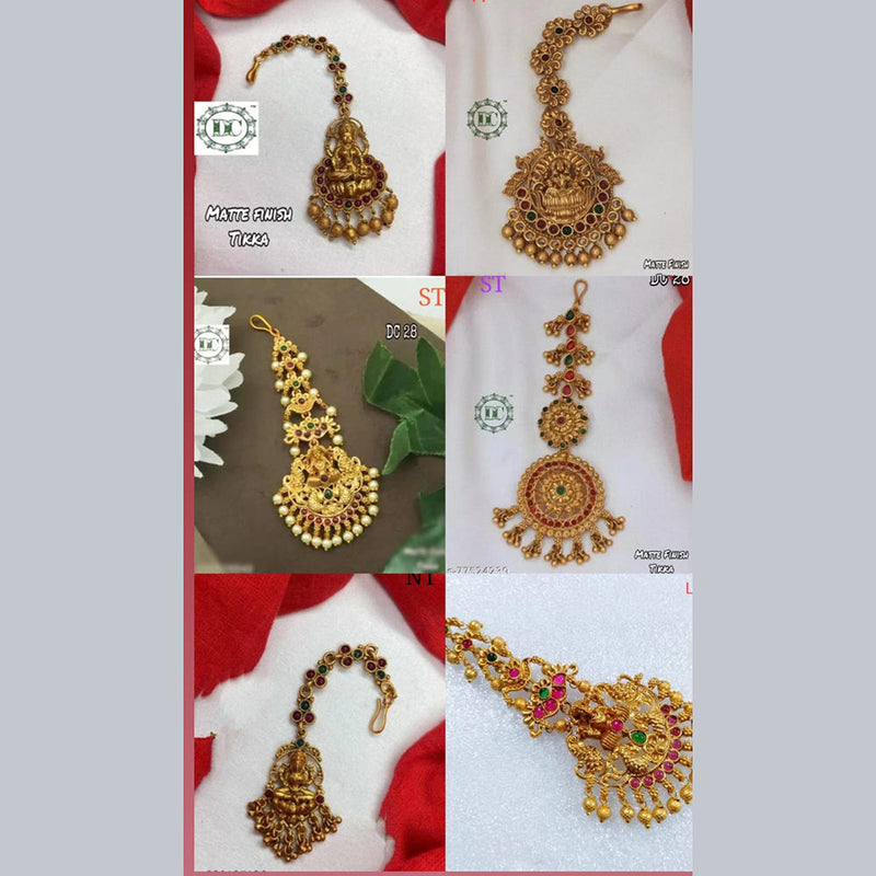 Lucentarts Jewellery Gold Plated Assorted Design Maangtikka Combo