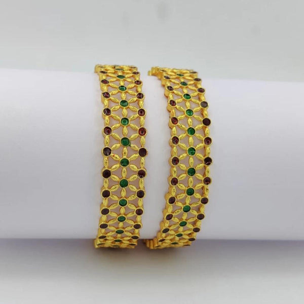Lucentarts Jewellery Gold Plated Bangles