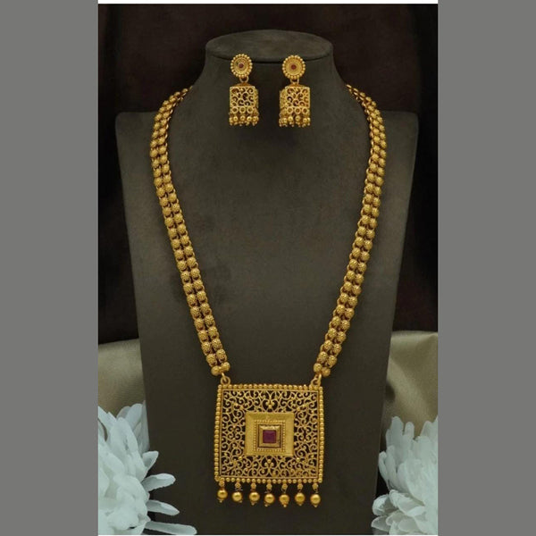 Lucentarts Jewellery Gold Plated Long Necklace Set