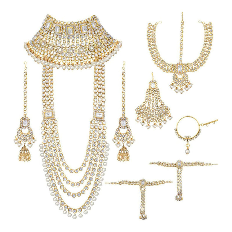 Lucentarts Jewellery Kundan Stone Bridal Set