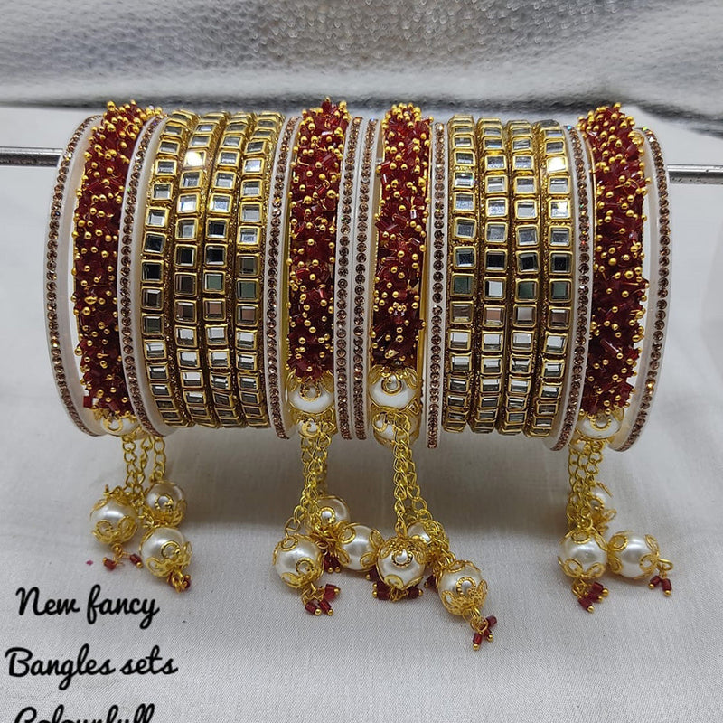 Lucentarts Jewellery Gold Plated Bangle Set