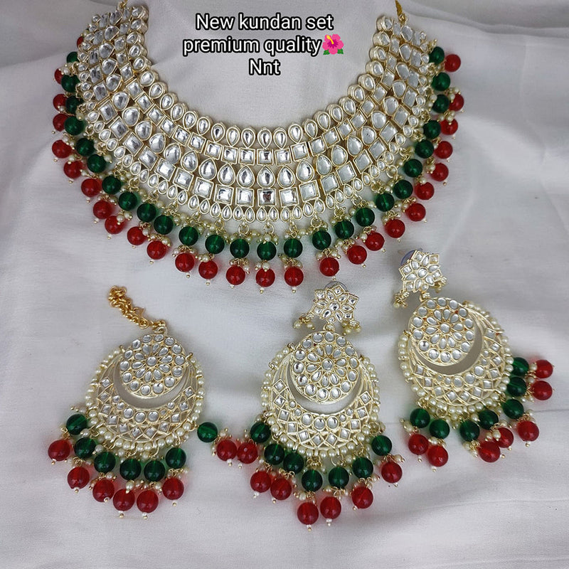 Lucentarts Jewellery Gold Plated Kundan Necklace Set