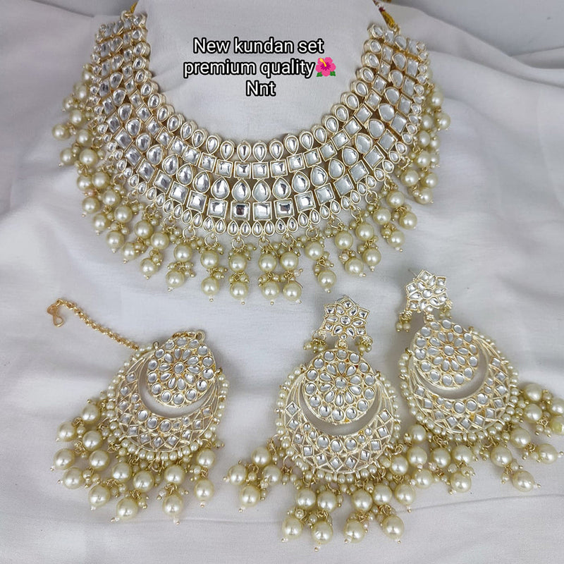 Lucentarts Jewellery Gold Plated Kundan Necklace Set