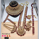 Lucentarts Gold Plated Kundan Stone Bridal Set