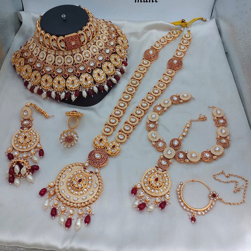 Lucentarts Jewellery Kundan Bridal Set