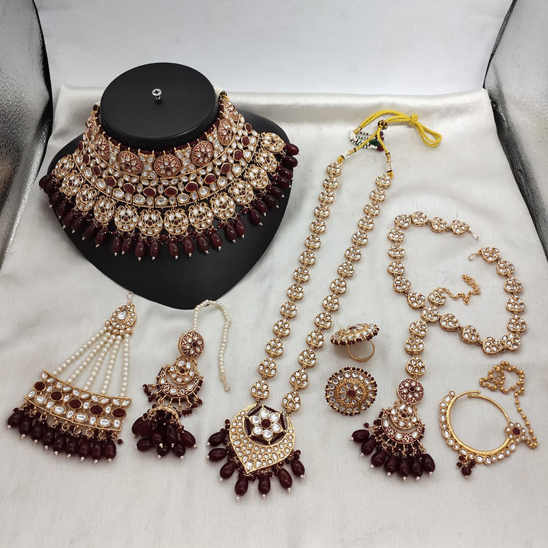 Lucentarts Jewellery Kundan Bridal Set