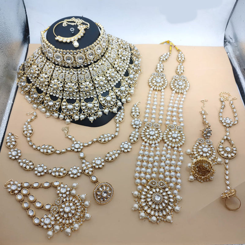 Lucentarts Jewellery Kundan Bridal Necklace Set