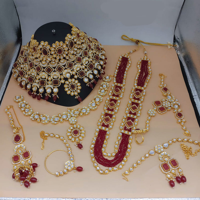 Lucentarts Jewellery Kundan Bridal Necklace Set