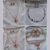 F S Collection Gold Plated Necklace Combo Set