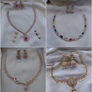 F S Collection Gold Plated Necklace Combo Set