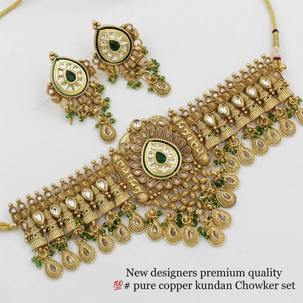Sai Fashion Copper Kundan Stone Necklace Set