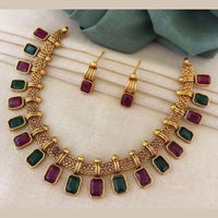 Gold Plated Crystal Stone Necklace Set