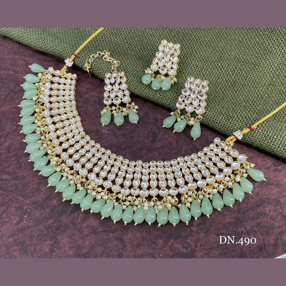 Sai Fashion Gold Plated Kundan Choker Necklace Set