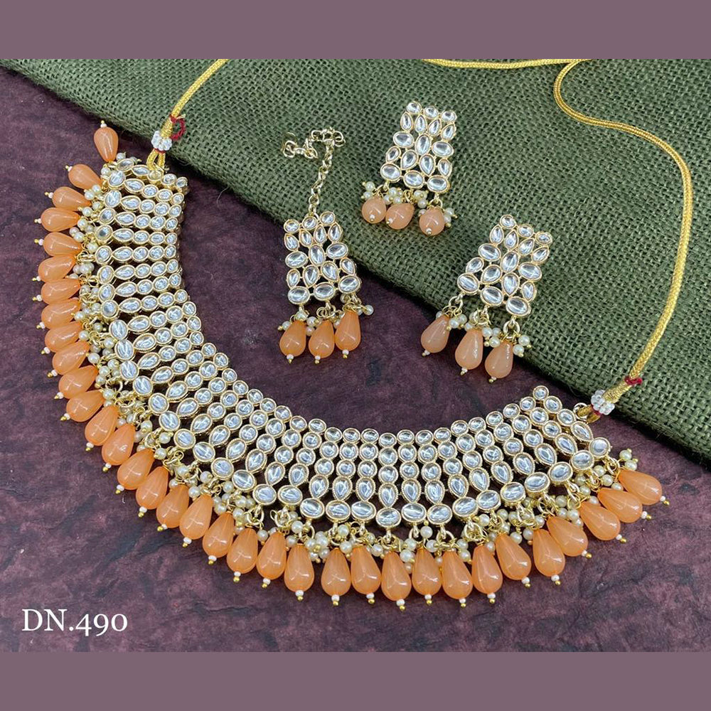 Sai Fashion Gold Plated Kundan Choker Necklace Set