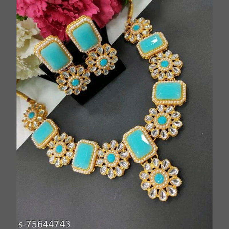 Sai Fashion Gold Plated Kundan Choker Necklace Set