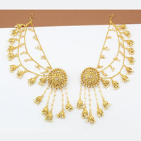 Sai Fashion Gold Plated Pearl And Kundan Kanchain Jhumki Earrings