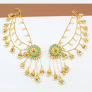 Sai Fashion Gold Plated Pearl And Kundan Kanchain Jhumki Earrings