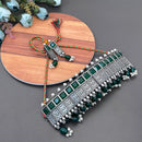 Vaamika Silver Plated Beads & Ad Stone Necklace Set