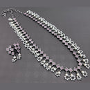 Vaamika Oxidised Plated Pota Stone Long Necklace Set