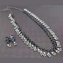 Vaamika Oxidised Plated Pota Stone Long Necklace Set