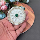 Vaamika Silver Plated Pota Stone Adjustable Rings