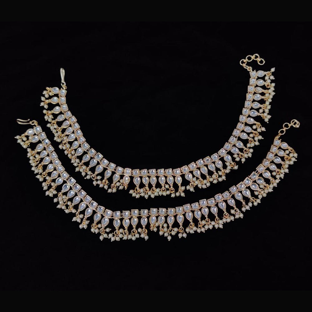 Vaamika Gold Plated Kundan Stone Payal