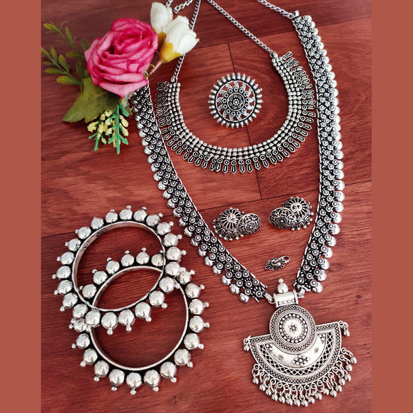 Vaamika Silver Plated Jewellery Combo