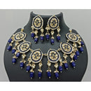 Vaamika Gold Plated Kundan Stone & Beads Necklace Set